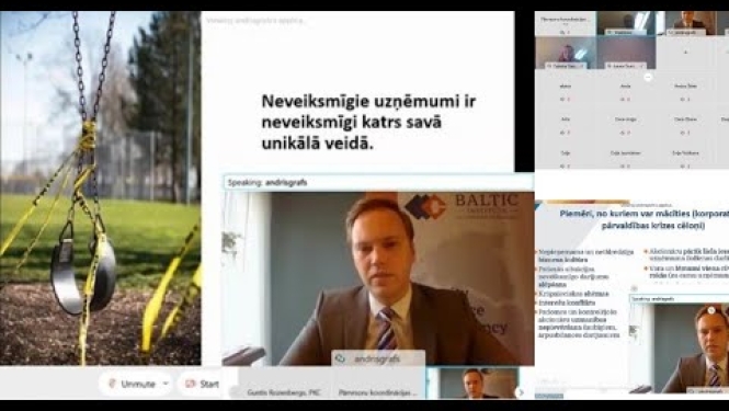 Pašvaldību darbinieku mācības par uzņēmumu korporatīvo pārvaldību 2020. gada 7. decembrī